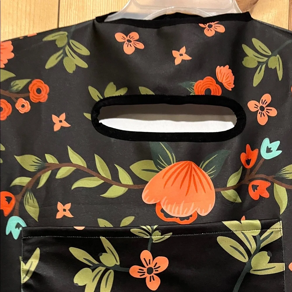 Floral Sloth Luggage Cover- Black